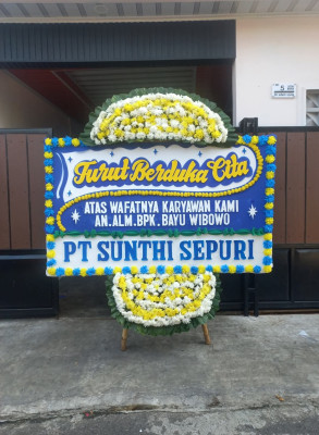Papan Bunga Duka di Bontang Barat